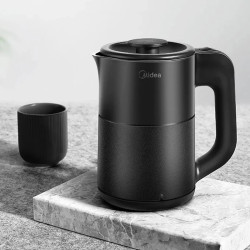 Tragbarer elektrischer Wasserkocher MIDEA 600 ml – schnelles Aufheizen, Edelstahl 304 …